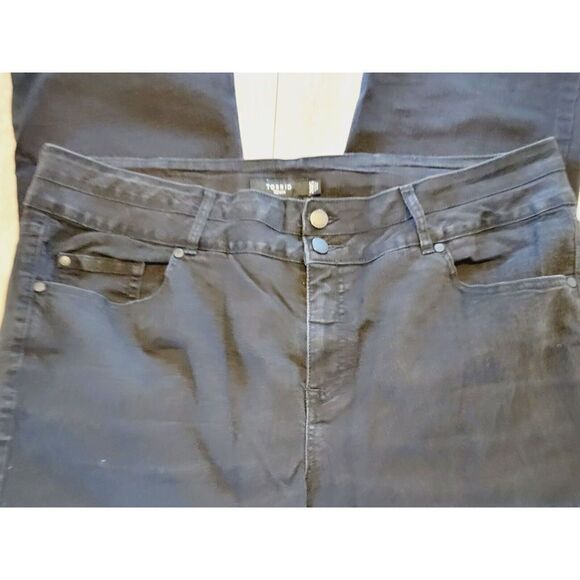 Torrid 24XS Black Jeans Dbl Button Bootcut 2010 Pockets Cotton Poly Blend Strtch - Picture 5 of 6